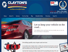 Tablet Screenshot of claytonsautoservice.com